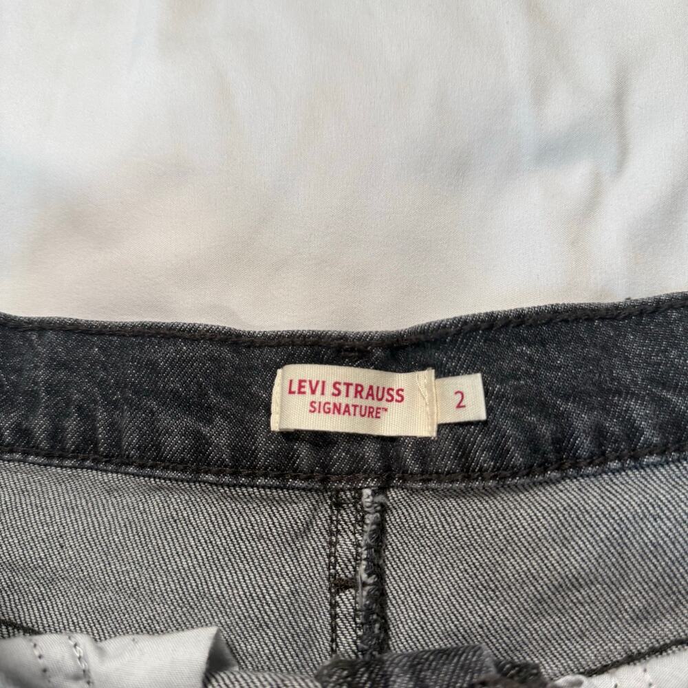 Levi's strauss signature Womens dark gray denim maxi skirt size 2 - Picture 5 of 9